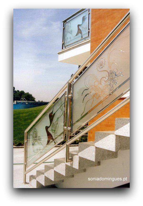 Vitrais - Escadaria - Fusão dos Conhecimentos - Ext.