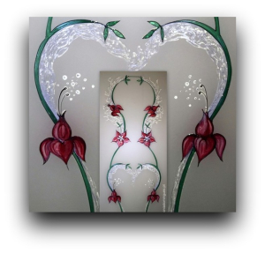 Stained Glass - Stylized Flower Rojo Rubi & Crystal Effects 2nd