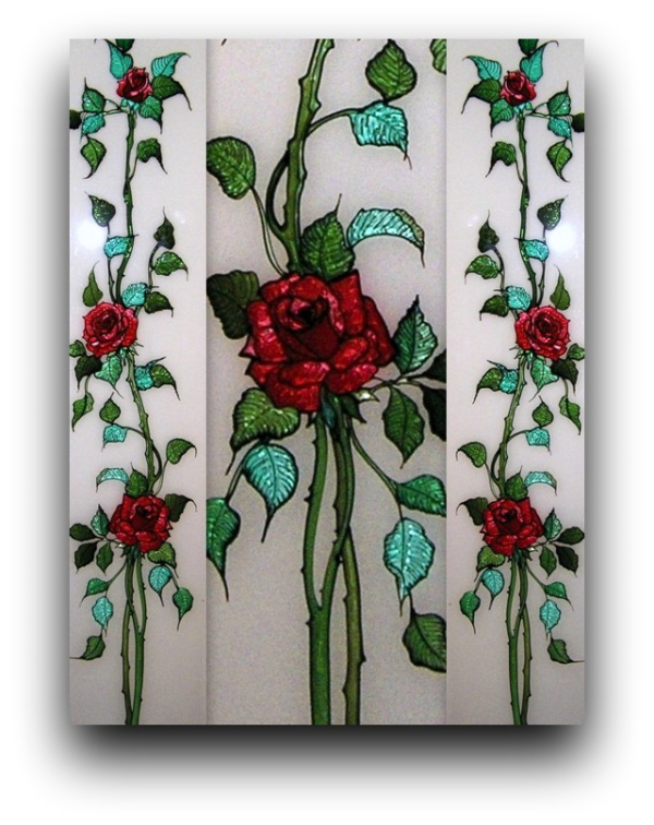 Stained Glass - Roses**