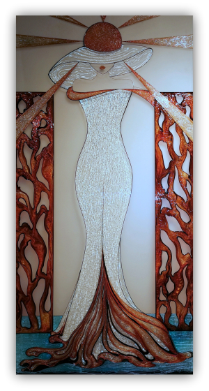 Stained Glass - Sculptural Lady of the Sun