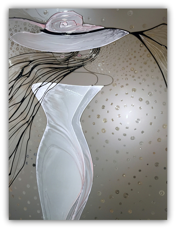 Vitral - Painel Protector de Chuveiro - Gêmeas Esculturais - Detalhes 